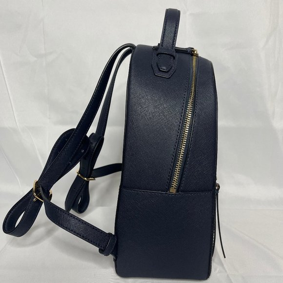 Tory Burch Blue Backpack with Gold Accents - Picture 4 of 7